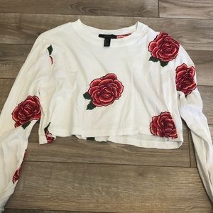 Forever 21 Longsleeve Rose Shirt